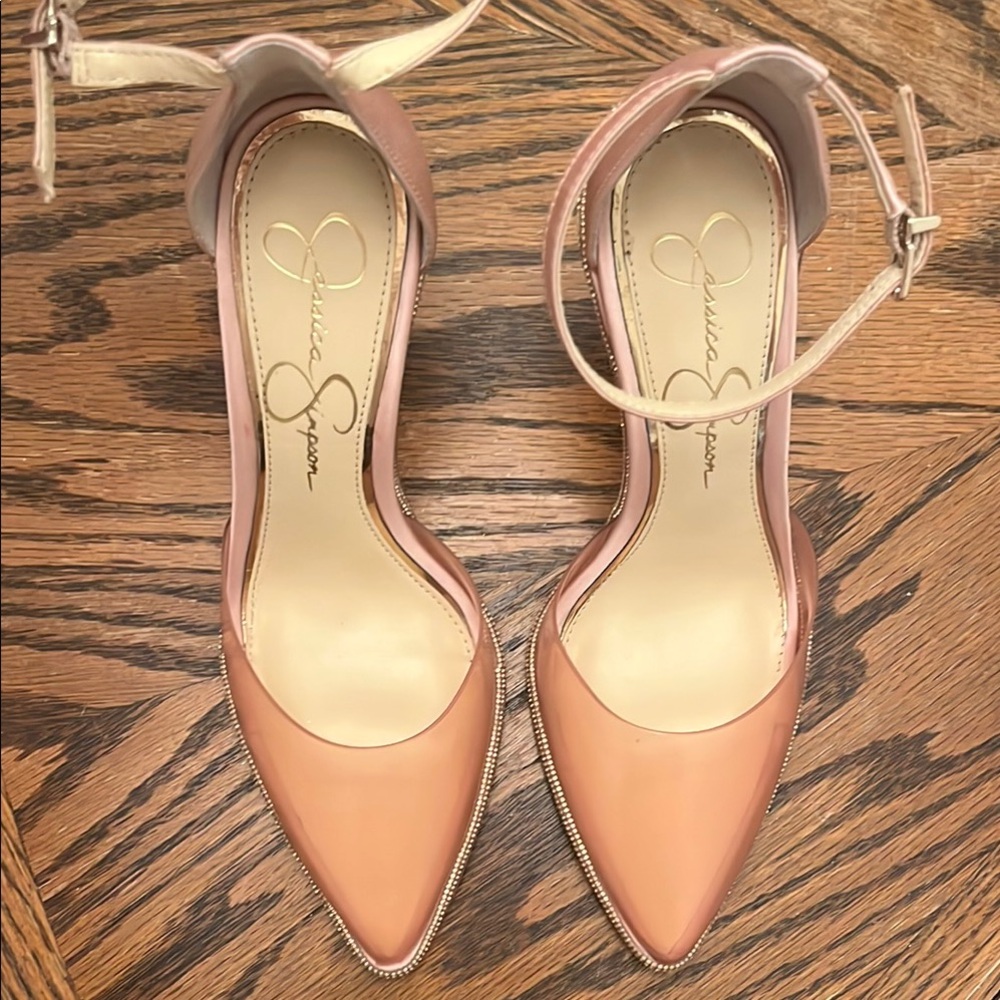 Jessica Simpson Women's Pink and Cream Heels